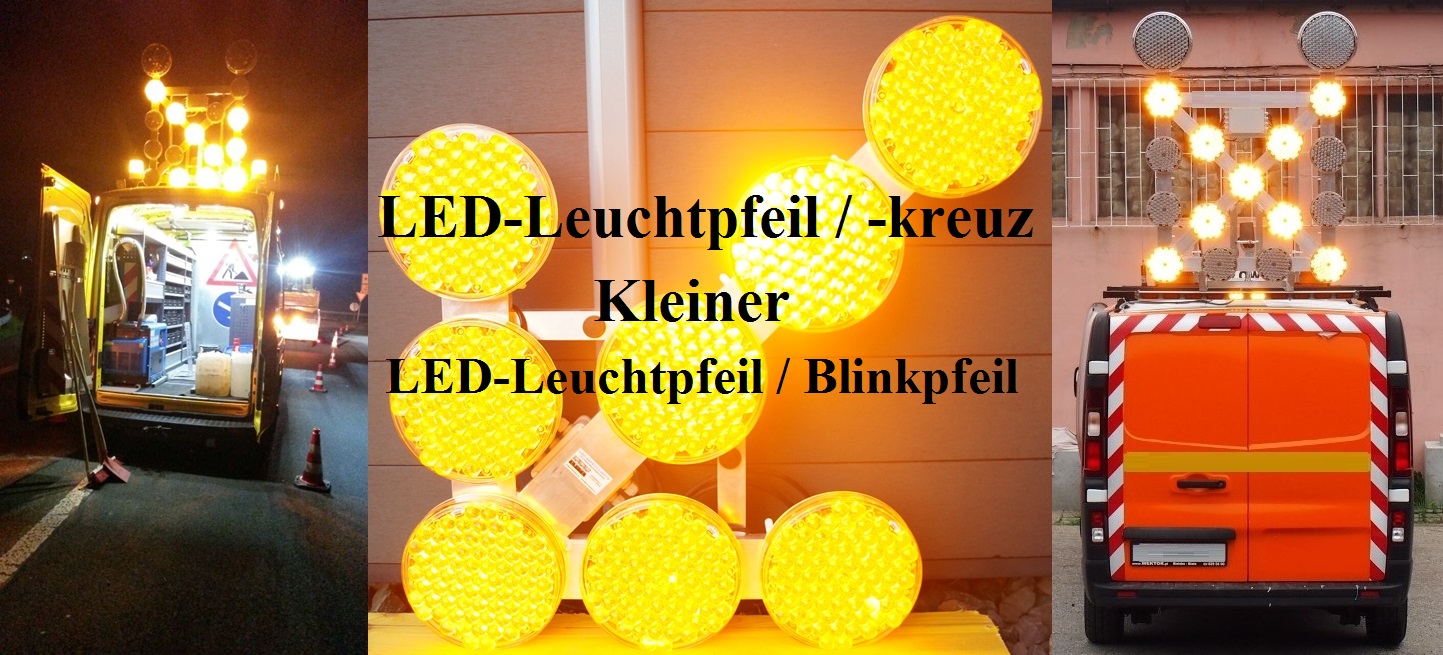 LED-Leuchtpfeil-Kreuz Kleiner LED-Leuchtpfeil-Blinkpfeil