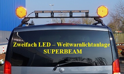 Zweifach LED – Weitwarnlichtanlage SUPERBEAM